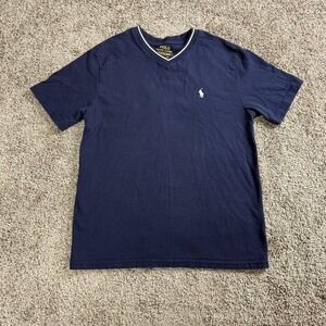 Polo Ralph Lauren Boys Shirt Medium 10-12 V Neck Pony Youth Top Old Money Preppy